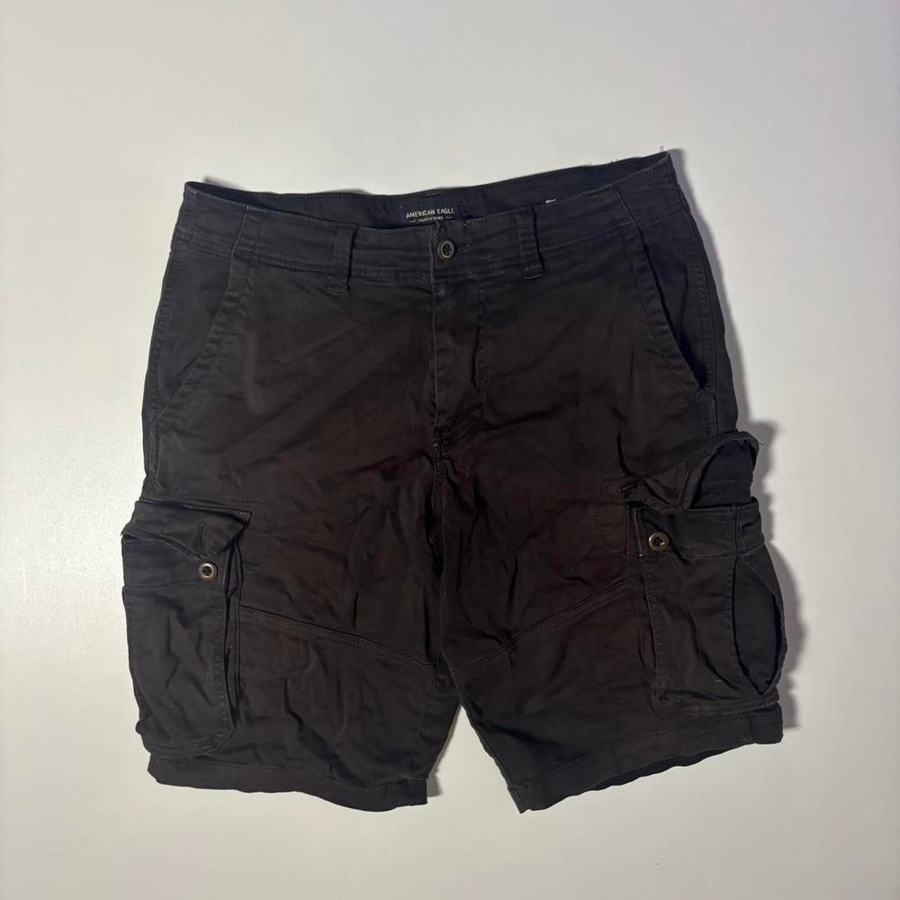 Black American Eagle Extreme Flex Cargo Shorts - 34